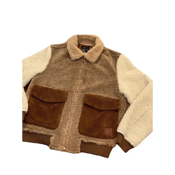 Scotch and Soda Amsterdam Sherpa Color Block Teddy Bomber Men's Jacket XL - Picture 6 of 12